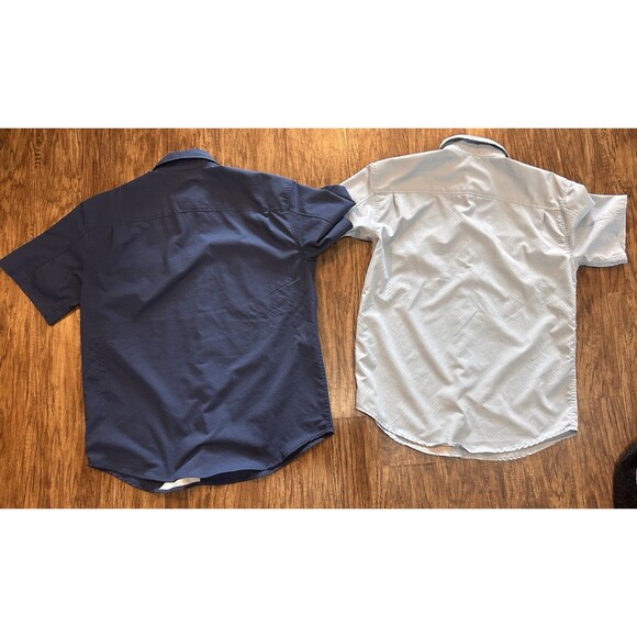 Lot Of 2 Huk Button Up Fishing Shirt Men’s M Performance See Description - Picture 2 of 7